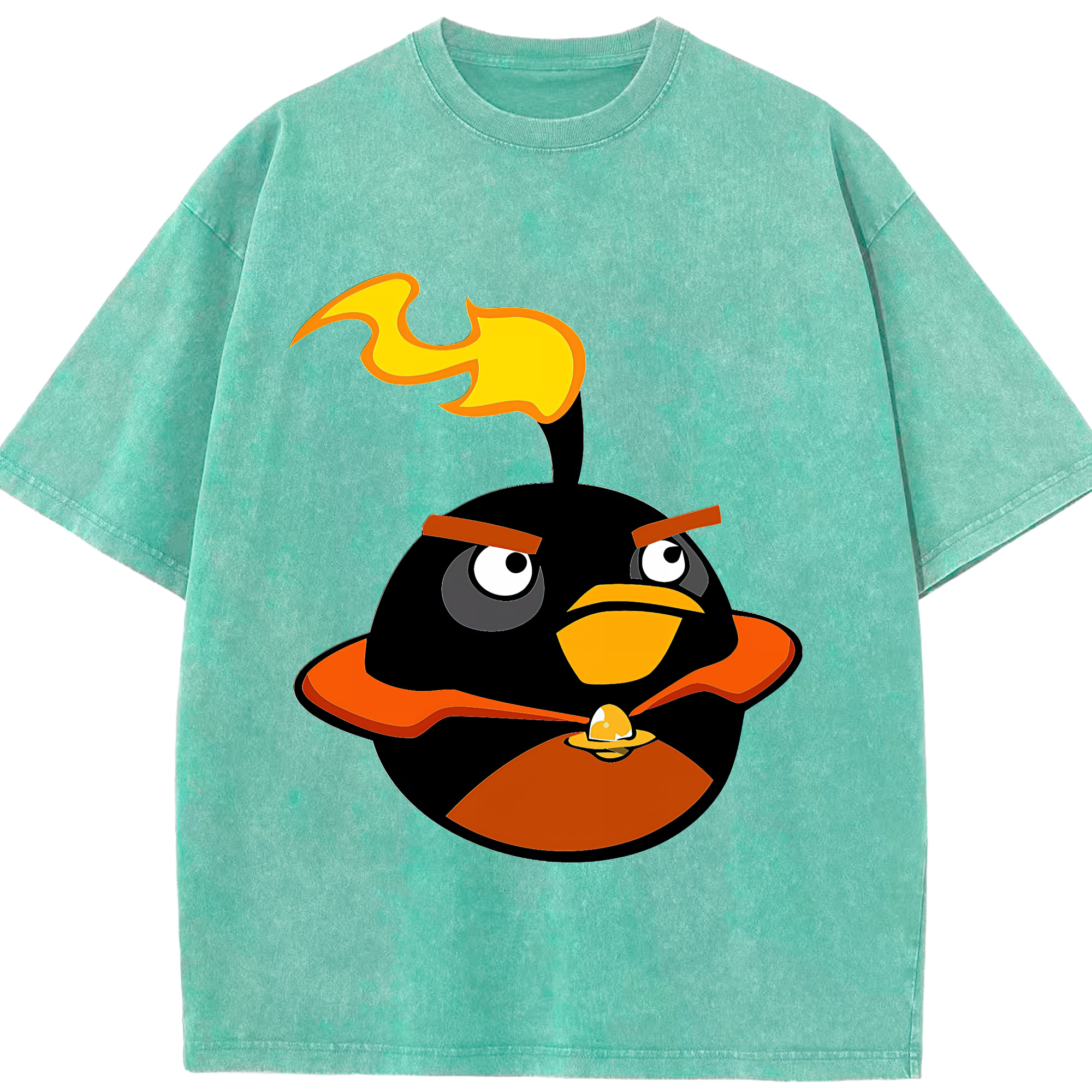 （画像用） Angry Birds アングリーバード 綿100% ヴィンテージ風 半袖Tシャツ（フロントプリント）